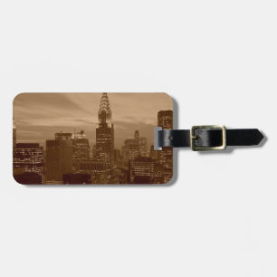 Sepia Tone New York City Luggage Tag