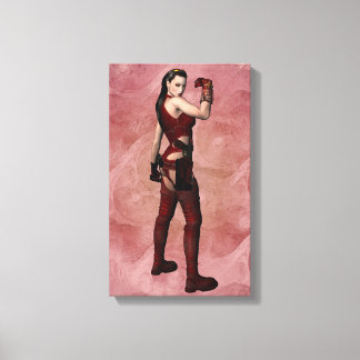 Sepia Toned Female Heroine Fantasy Art Piece Canvas Print