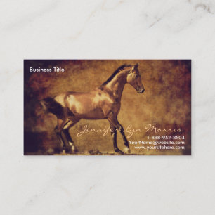 Sepia Toned Rustic Horse Art Business Card