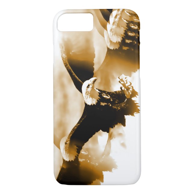 Sepia Tones Flying Eagle iPhone 7 Case (Back)