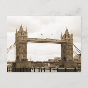 Sepia Tower Bridge Postcard
