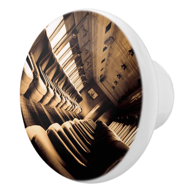 Sepia Train Interior Ceramic Knob (Right)