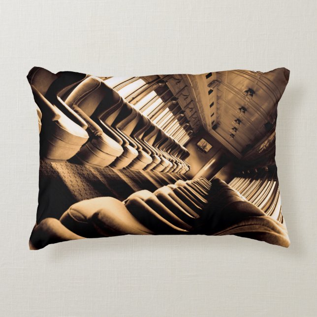 Sepia Train Seats  Decorative Cushion (Front)