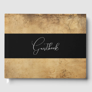 Sepia Vintage Antique Style Wedding Guest Book