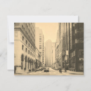 Sepia Vintage San Francisco Downtown  Postcard