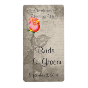 Sepia Vintage Spot Colour Peace Rose Wedding Wine