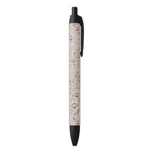 Sepia water droplets black ink pen