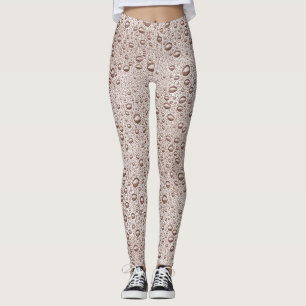 Sepia water droplets leggings