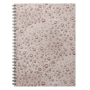 Sepia water droplets notebook