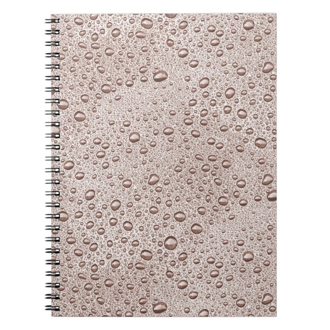 Sepia water droplets notebook (Front)