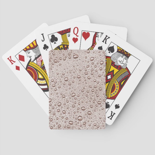 Sepia water droplets playing cards (Back)