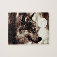 Sepia Wolf Motivational Freedom Night Fullmoon