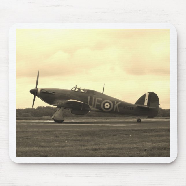 Sepiatone Hawker Hurricane Mouse Mat (Front)