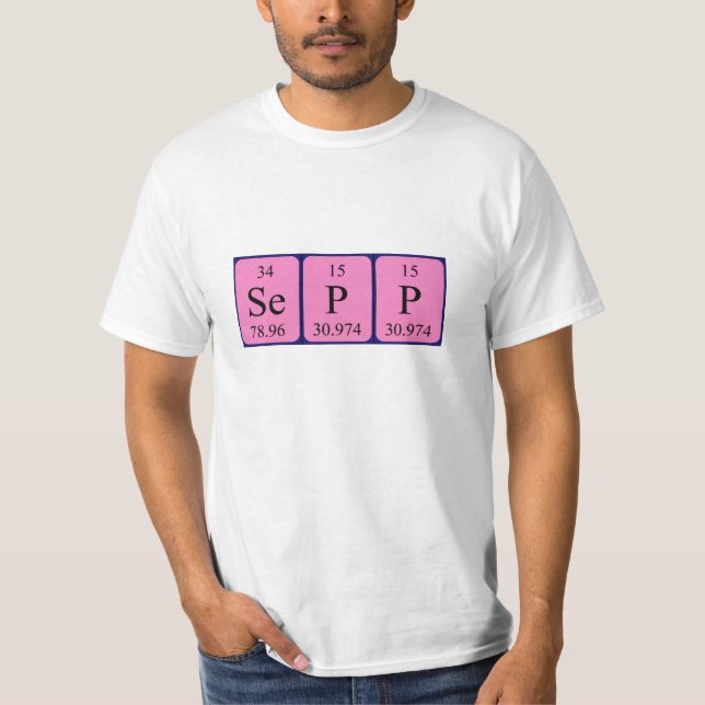 Sepp periodic table name shirt (Front)