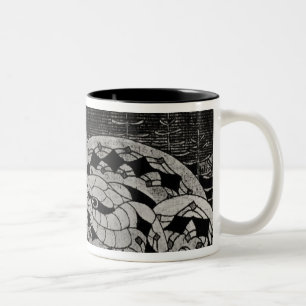 Seppo Llmarinen Ploughing the Field of Snakes Two-Tone Coffee Mug