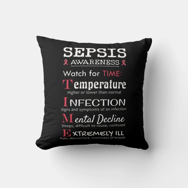 Sepsis Awareness Watch for TIME Guide Cushion (Front)