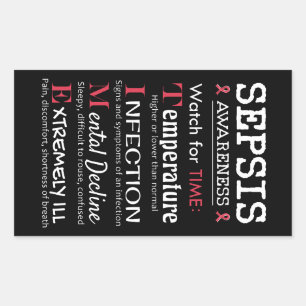 Sepsis Awareness Watch for TIME Guide Rectangular Sticker