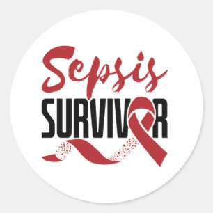 Sepsis Survivor Awareness Classic Round Sticker
