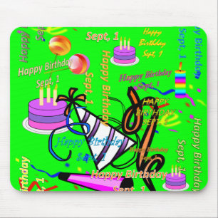 sept, 1 kids birthday mouse mat
