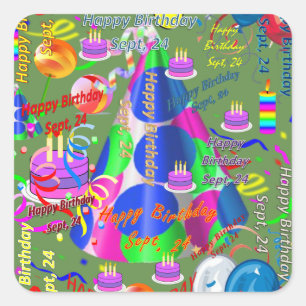 Sept, 24 Kids Birthday Stickers