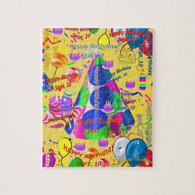 September, 10 Birthday Jigsaw Puzzle (Vertical)
