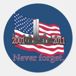 September 11 10 Year Anniversary Tshirt Classic Round Sticker