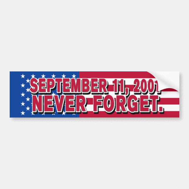 SEPTEMBER 11, 2001 Bumper Sticker (Front)