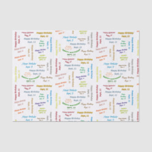September, 11 Birthday Tissue Paper