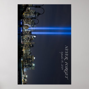 September 11 Memorial Lights Poster