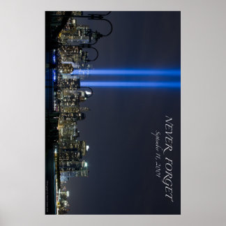 September 11 Memorial Lights Poster
