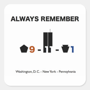 September 11 Remembrance Sticker (square)