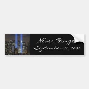 September 11, towers of light bumper sticker