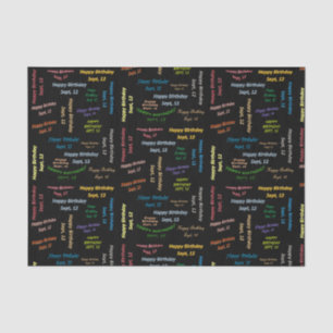 September, 12 Birthday Tissue Paper