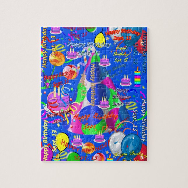 September, 13 Birthday Jigsaw Puzzle (Vertical)