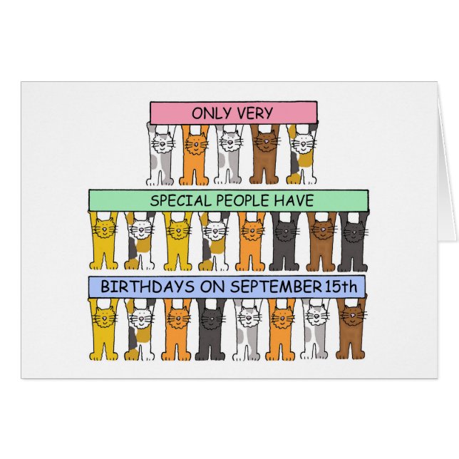 September 15th Birthday Cats (Front Horizontal)