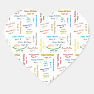 September, 17 Birthday Sticker