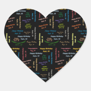 September, 18 Birthday Sticker