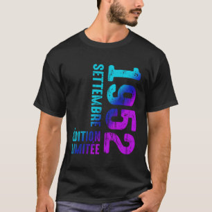 September 1952 Year 1952 Vintage 1952 Since 1952 R T-Shirt