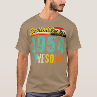 September 1954 Birthday Gift Shirt Vintage Septemb