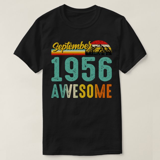 September 1956 Birthday Gift Shirt Vintage Septemb (Design Front)
