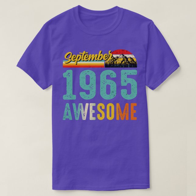 September 1965 Birthday Gift Shirt Vintage Septemb (Design Front)