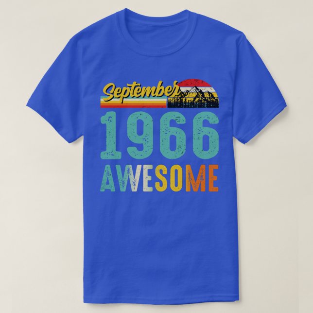 September 1966 Birthday Gift Shirt Vintage Septemb (Design Front)