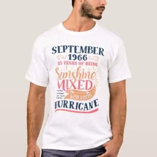 September 1966 Funny 55Th Birthday Gift Were Born T-Shirt