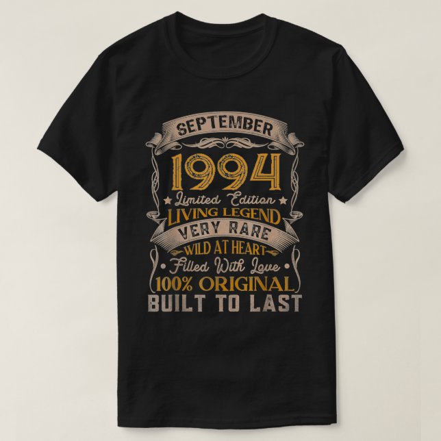 SEPTEMBER 1994 Limited Edition  T-Shirt (Design Front)