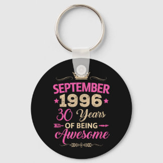 September 1996 30 Years Of Being Awesome Retro Key Ring