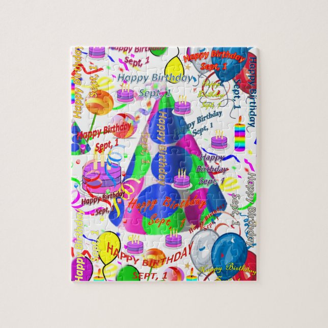 September, 1 Birthday Jigsaw Puzzle (Vertical)