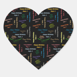 September, 1 Birthday Sticker