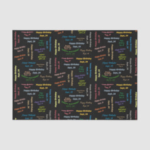 September, 24 Birthday Tissue Paper