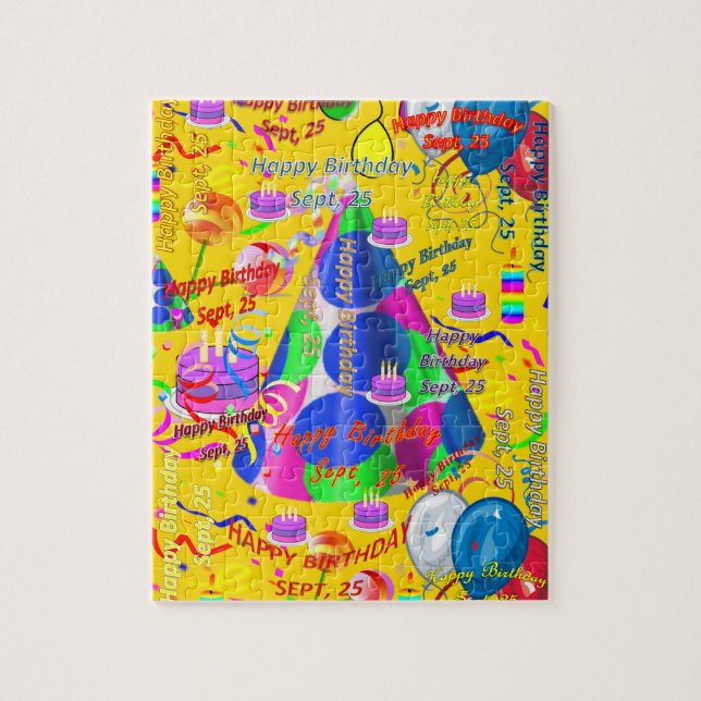 September, 25 Birthday Jigsaw Puzzle (Vertical)