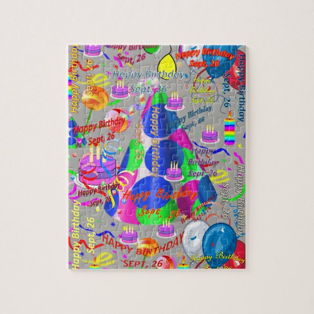 September, 26 Birthday Jigsaw Puzzle (Vertical)